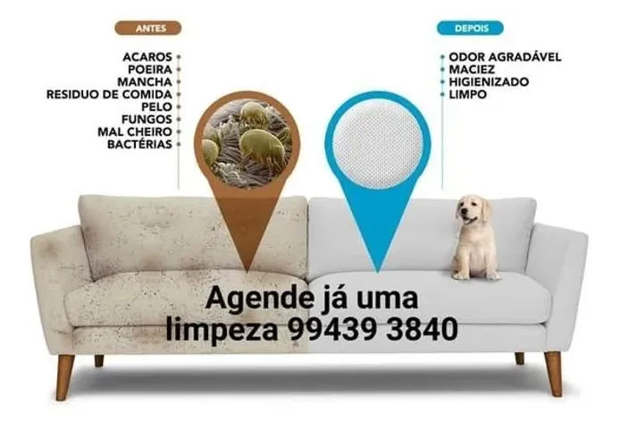 Limpeza de sofá e estofados em geral