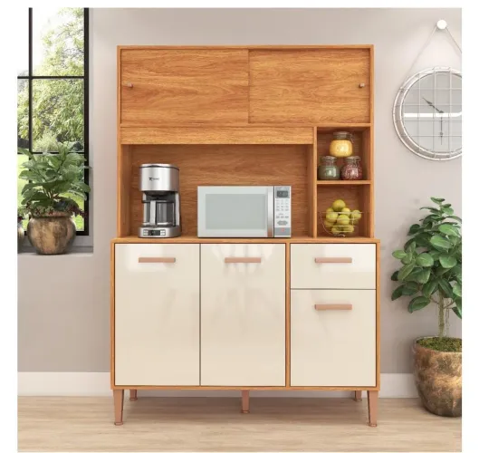 Armário de cozinha com design moderno e funcional