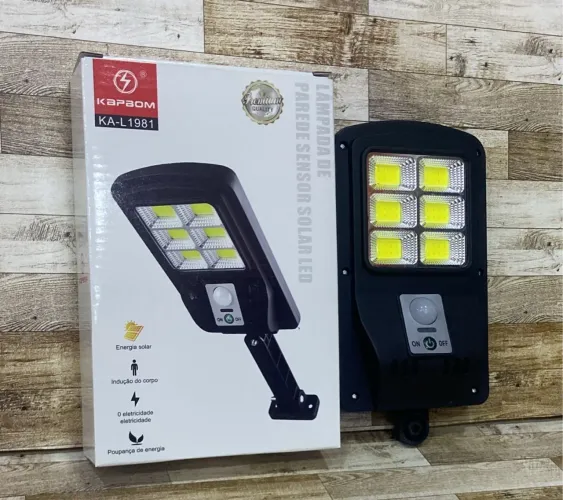 Luminária Solar LED com Sensor de Parede