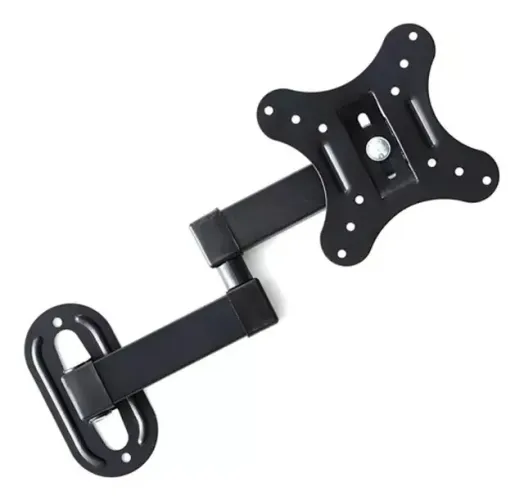 Suporte Monitor Articulado Parede Painel Tv 14 19 22 27 Pol Cor Preto