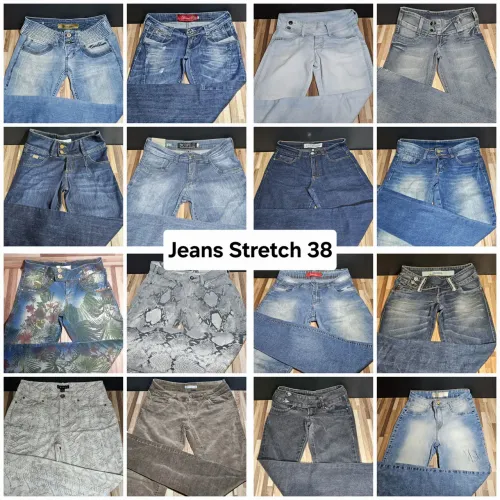 Jeans Feminino Stretch 38 Vários Modelos