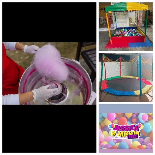 PROMOÇÃO KIT ALGODÃO-DOCE/PULA PULA /PISCINA DE BOLINHAS