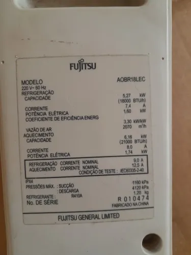 Fujitsu peças ar condicionado 18k
