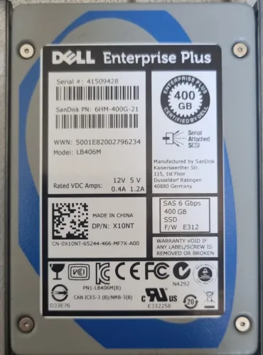 Lote 18 ssd dell 400gb 6gb sas  Pn x10nt valor unitario pegando o lote