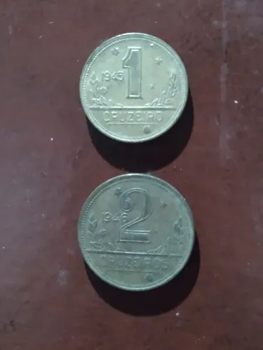 Moedas de CRUZEIROS dos anos de 1945 e 1946