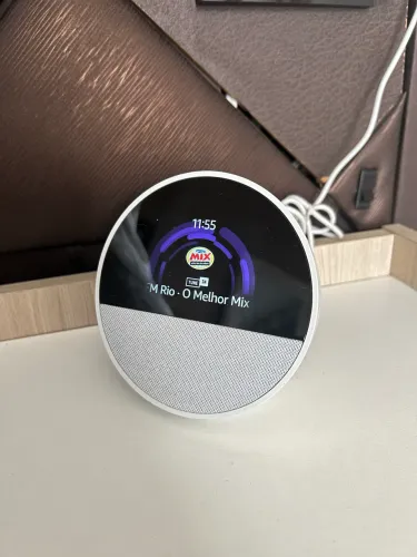 Echo Spot com Alexa (Geração mais recente) | Despertador inteligente com som vibrante