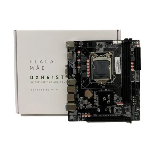 Placa Mãe LGA1155 H61 DDR3 M.2 2ª/3ª Geração Duex DXH61ST - 1 Ano de Garantia - WZetta