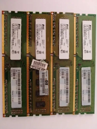 04 módulos de memória Smart 02gb cada PC3-10600 para PC