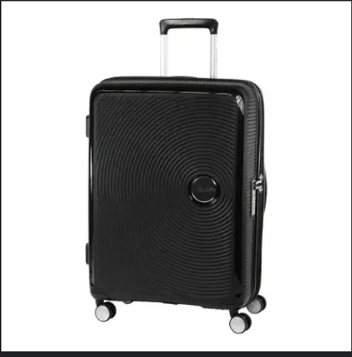 Mala American Tourister Curio Preta grande Cor Preto Liso