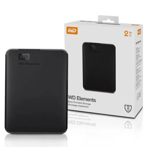 HD Externo WD Elements, 2TB, USB 3.0, Preto, Novo Portátil - Loja Coimbra Computadores