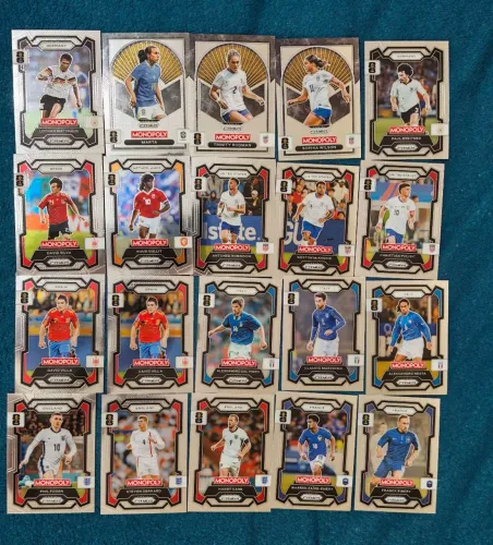 Lote 20 Cards Monopoly Prizm Panini Copa do Mundo 2026