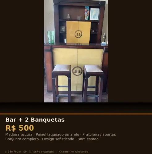 bar e banquetas