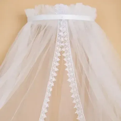 Dossel Mosquiteiro Parede Cortinado Simples Liso Menino Menina Branco