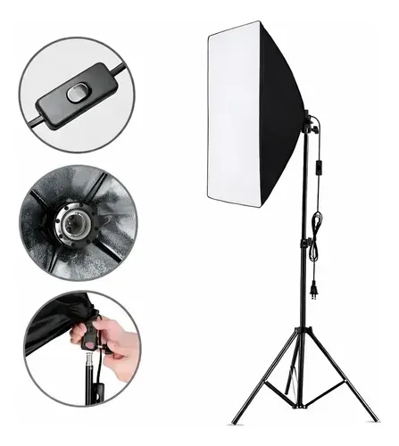 Softbox 50x70 com tripé 