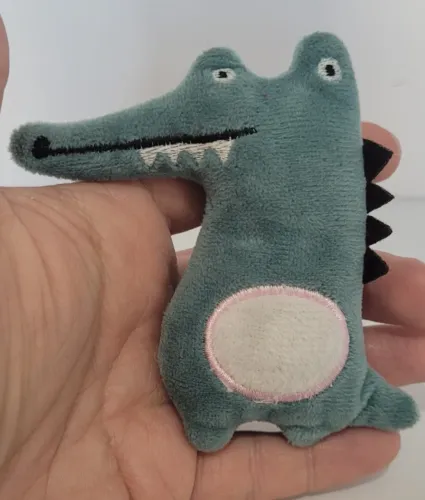 Boneco Pelucia Jacaré para Pets Gatos e Cães