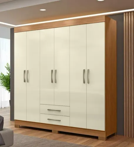 Guarda-Roupa Pérola: Design Moderno para Seu Casal