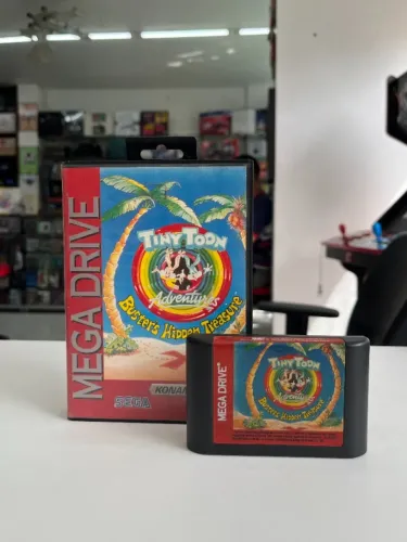 JOGO TINY TOON ADVENTURES BUSTER'S HIDDEN TREASURE NA CAIXA SEMINOVO - MEGA DRIVE