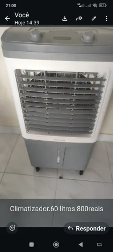 Climatizador 60 litros valor 800