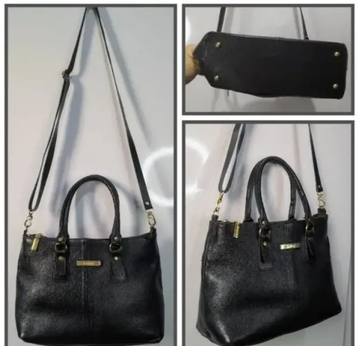 Bolsa Feeling Couro Legítimo Preta - Original e Elegante