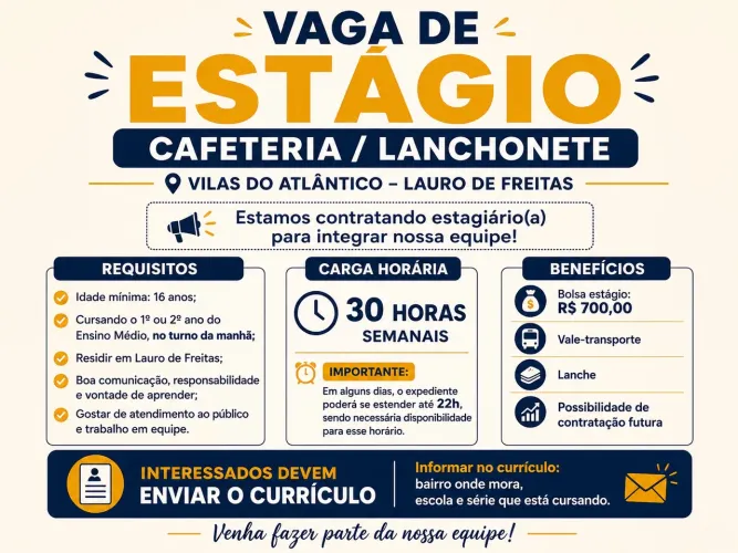 Vaga para jovem aprendiz