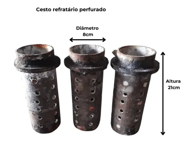 Cesto refratário perfurado