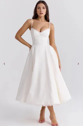 Vestido Midi em dupla camada