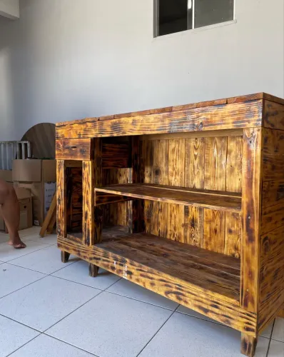 Balcão rústico 