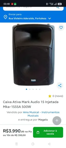 Caixa som profissional