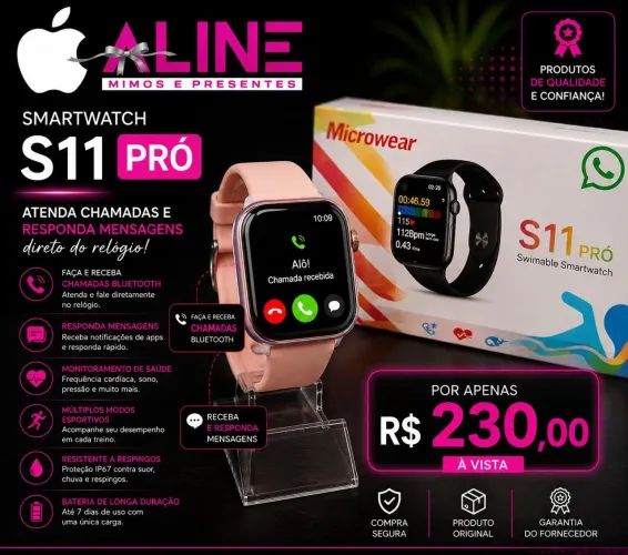SMARTWATCH MICROWEAR S11 PRÓ 