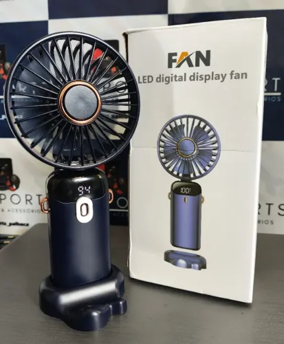 Ventilador Portátil de Mão Mostrador em Led Varias Formas de uso, A Pronta Entrega!!