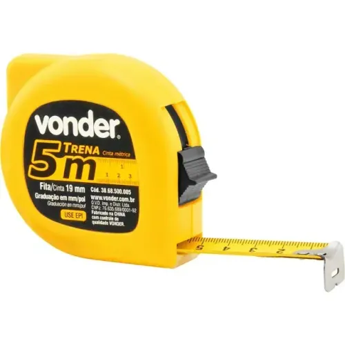 Trena de aço 5 m x 19 mm VONDER
