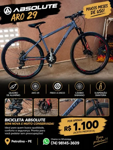 Bicicleta aro 29 bom estado,poucos meses de uso!!