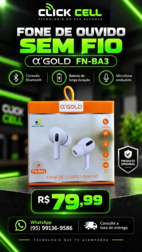 Fone Bluetooth A`Gold