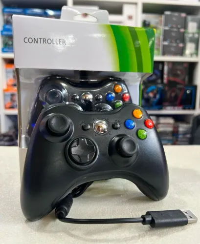 Controle Xbox 360 Com Fio Novo 