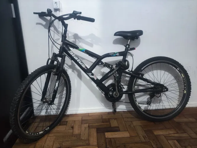 BICICLETA STATUS FULLSION ARO 26 SUSPENSÃO DUPLA - IDEAL P/ BIKER IFOOD, UBER EATS, RAPPI