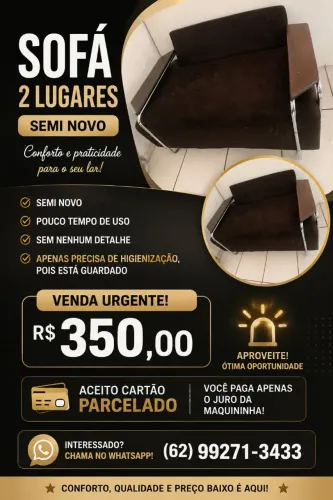 Sofá 2 lugares semi novo