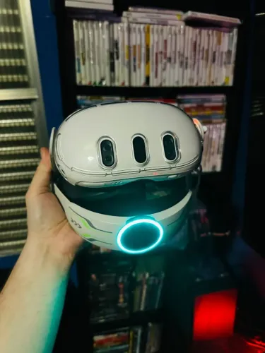 Óculos Vr Meta Quest 3 Destravado 128Gb + Strap RGB Com Bateria + Jogos Na memoria 