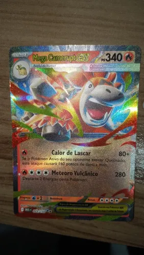 Carta Pokémon Mega Camerupt EX Full Art Holográfica Original