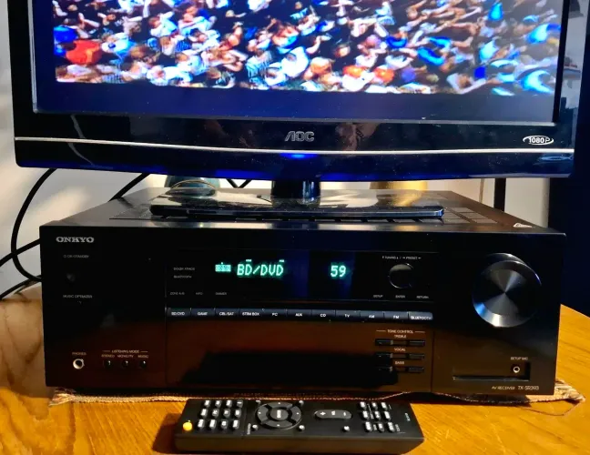 RECEIVER BLUETOOTH HDR 4K ONKYO 5.2 TX SR393 80 a 155w 4 a 16ohms DTS-X ATMOS