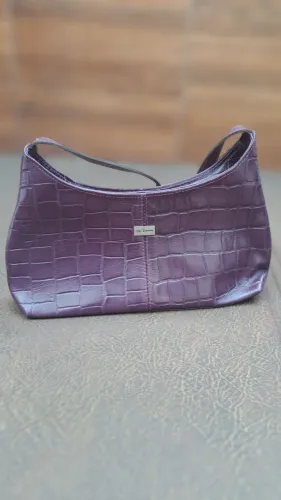 Bolsa Croco Roxa