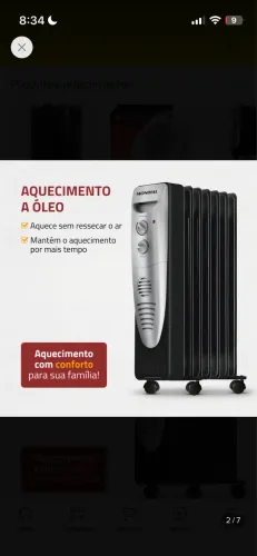 Aquecedor a óleo Mondial