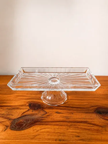Prato de Vidro com pedestal