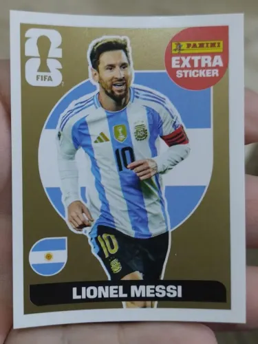 Figurinha do álbum da copa Lionel Messi
