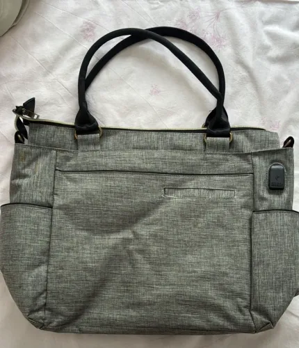 Bolsa Maternidade Multifuncional Mogix (Cinza) - Com Conexão USB!