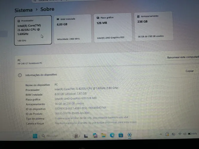 Vendo note HP ACEITO CARTÃO