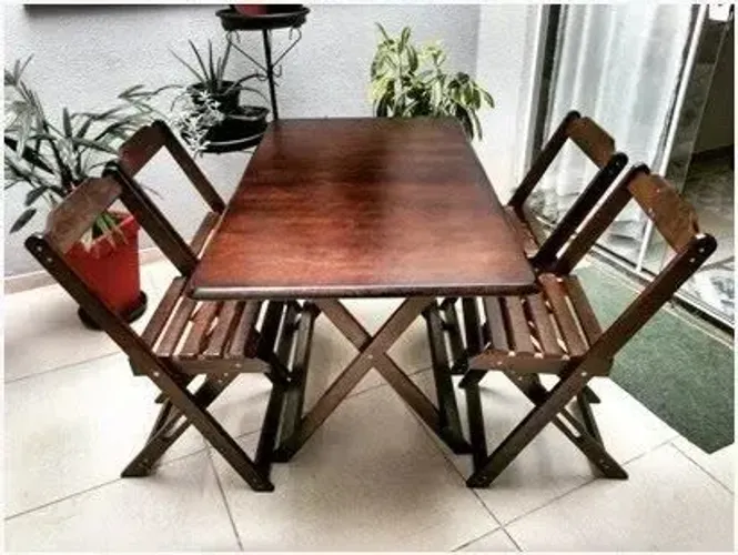 Conjtos de Mesa Dobrável Fabricação Própria 