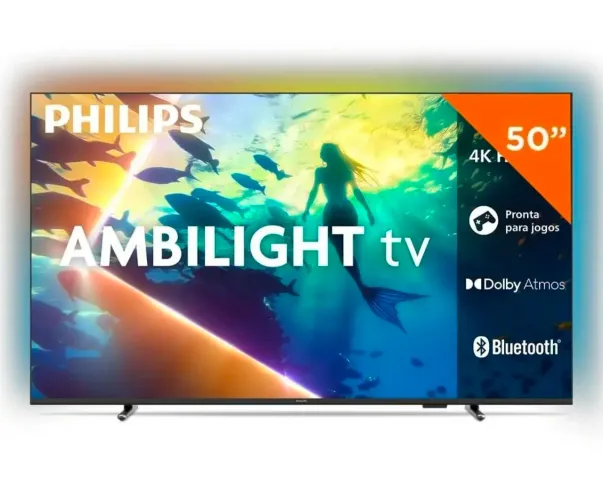 Smart TV Philips 50 com Ambilight