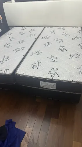 Cama solteiro com Box e colchão fe mola cristal novo
