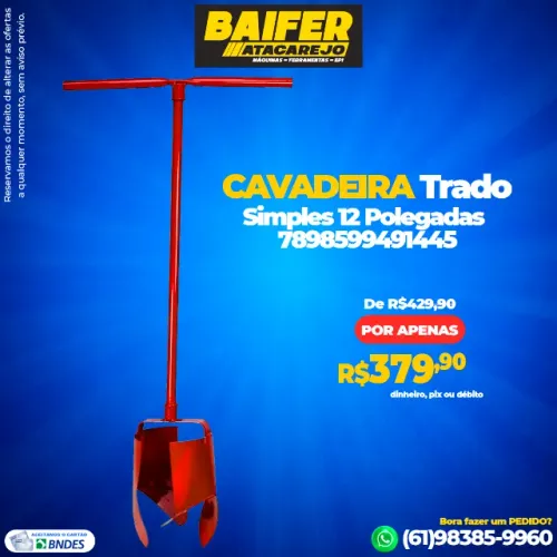 Cavadeira Trado Simples 12 Polegadas *1445