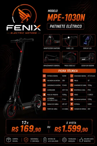 Patinete Elétrico ZEROkm (completo com garantia)